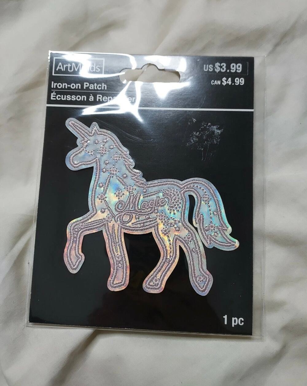 Art Minds - Unicorn Magic Holographic Iron-On Patch New In Package